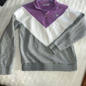 Fila Purple, White, and Gray Pullover